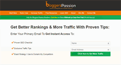 Desktop Screenshot of bloggerspassion.com