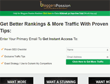 Tablet Screenshot of bloggerspassion.com